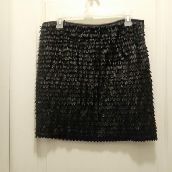 Fringed faux leather skirt - size S - Picture 2 of 6